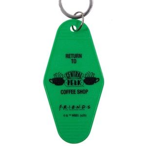 Central Perk ☕️ FRIENDS Keychain Double Sided Dual Hotel Key Ring Lanyard Tag